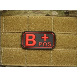 B Pos Blackmedic Rubber Patch