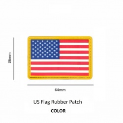 US Flag Rubber Patch Color