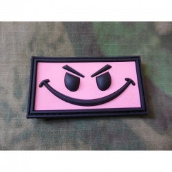 Evil Smile Rubber Patch - Pink